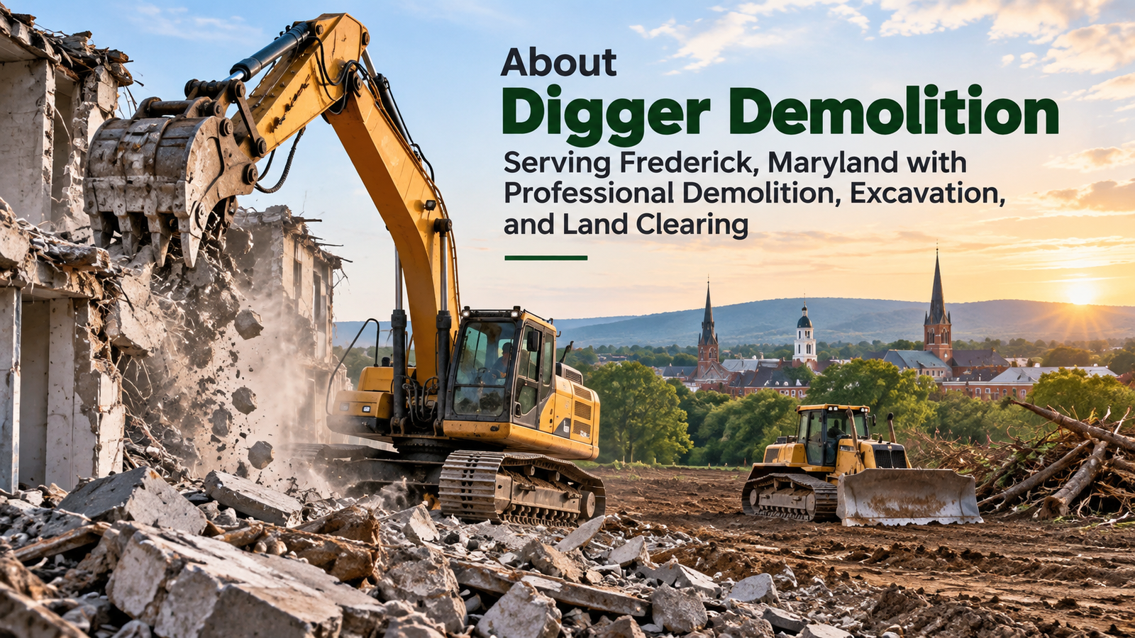 About Digger Demolition: Serving Frederick, Maryland with Professional Demolition, Excavation, and Land Clearing